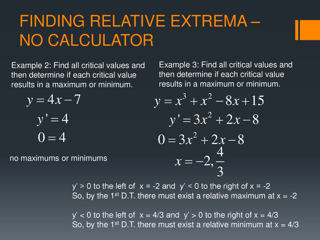 Absolute maximum calculator outlet